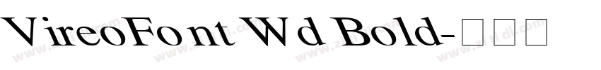 VireoFont Wd Bold字体转换